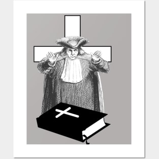 The preacher with cross and bible Posters and Art